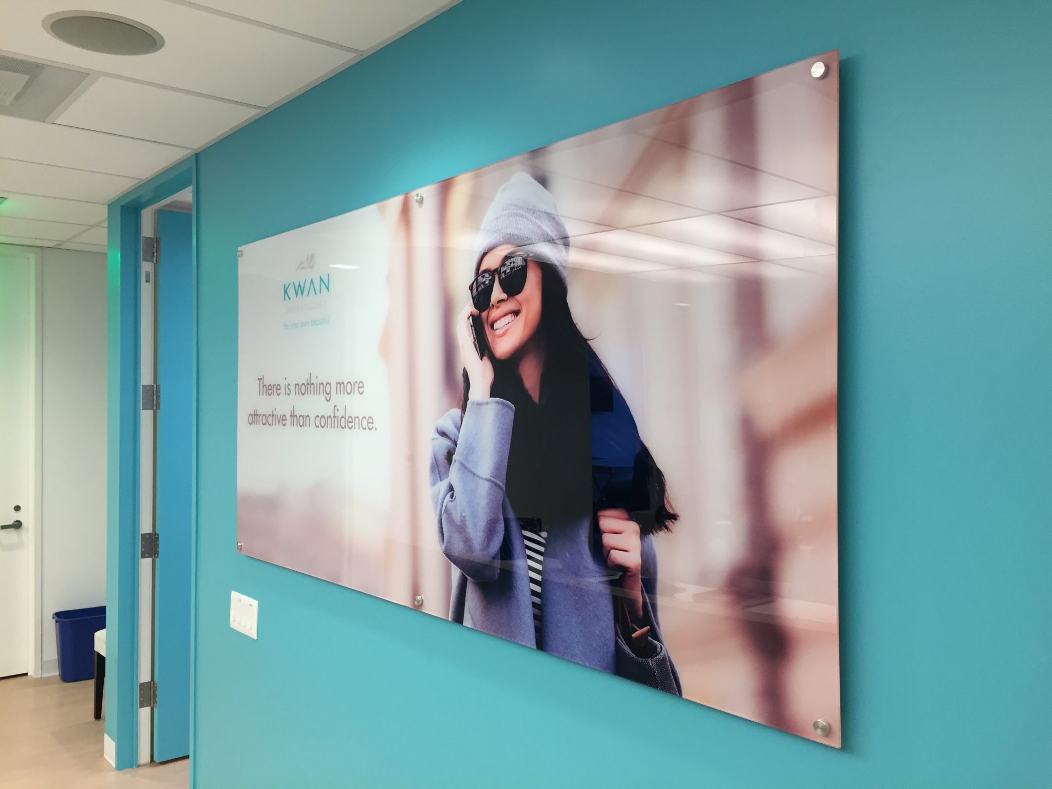 attractive acrylic lobby sign