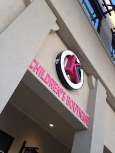 Custom channel letter storefront signs