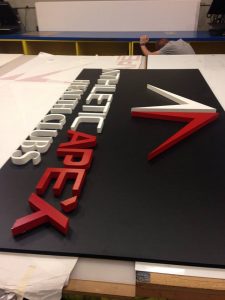 dimensional letters lobby sign