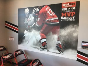 indoor lobby wall mural as seen in Longwood Sign Company.