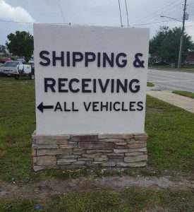 custom outdoor wayfinding directional sign