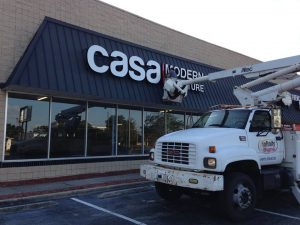 custom channel letter sign installation