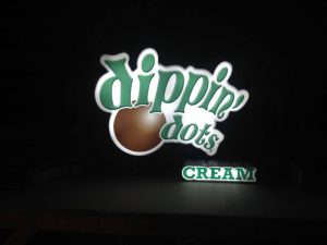 lighted custom cabinet storefront sign