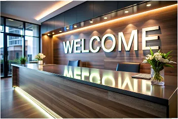 dimensional letters lobby sign